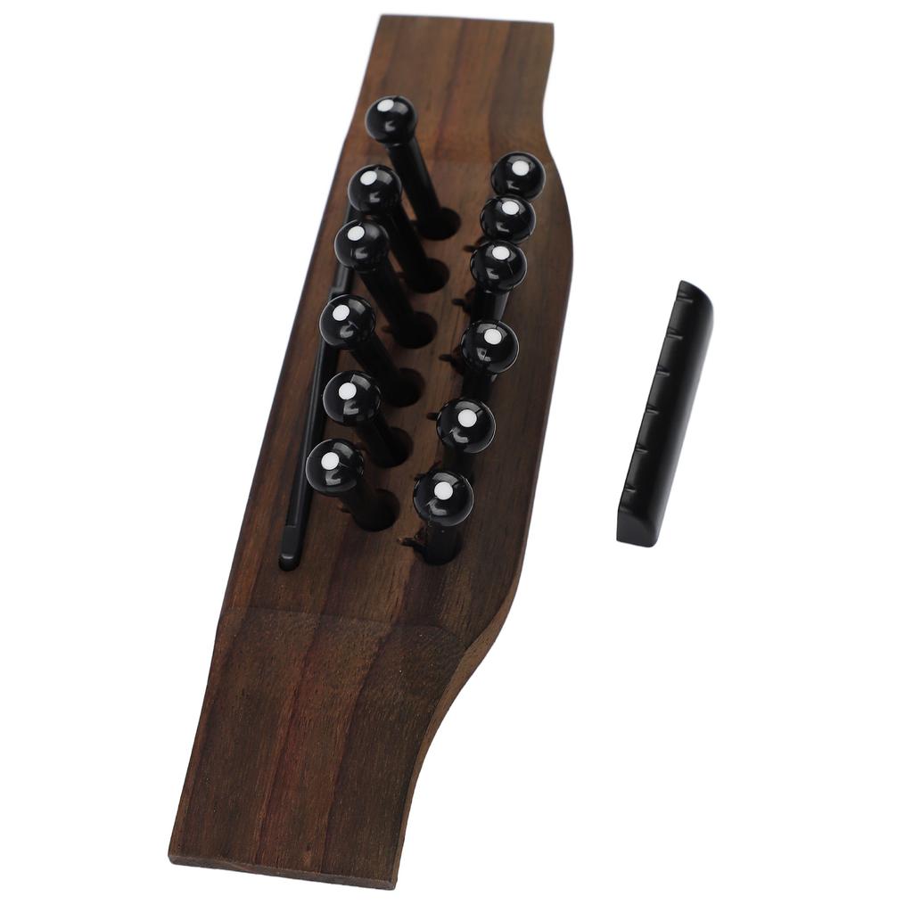 Набор из 15 предметов: 12-струнная гитара, палисандровый бридж, порожек для гитары, черный штифт для замены