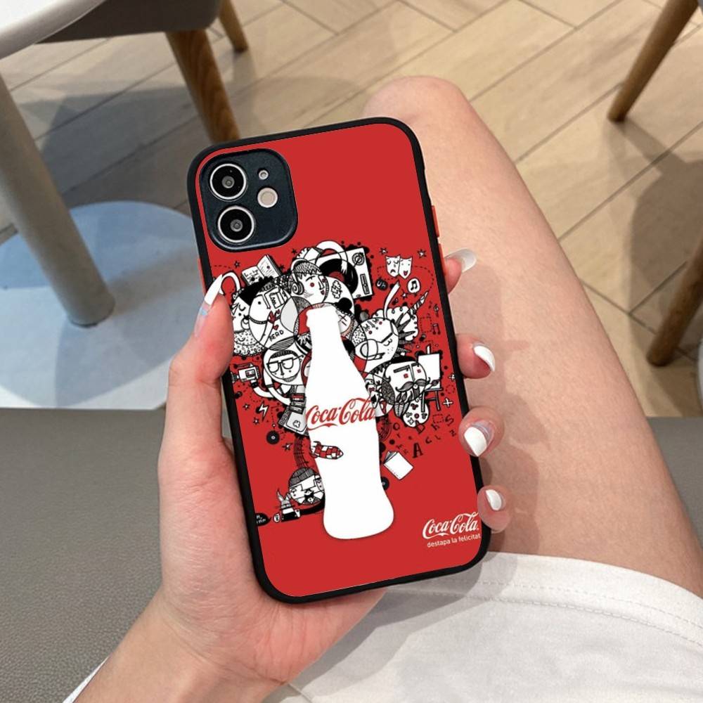 C-Coca C-cola Vintage Logo For IPhone 15 16 Pro Max 11 12 13 14 XS XR X Plus 16E Matte Translucent Phone Cover