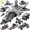 Военные 510 шт., штурмовик J-20, строительные блоки, армейский город, оружие, самолет, вертолет, кирпичи, детские игрушки
