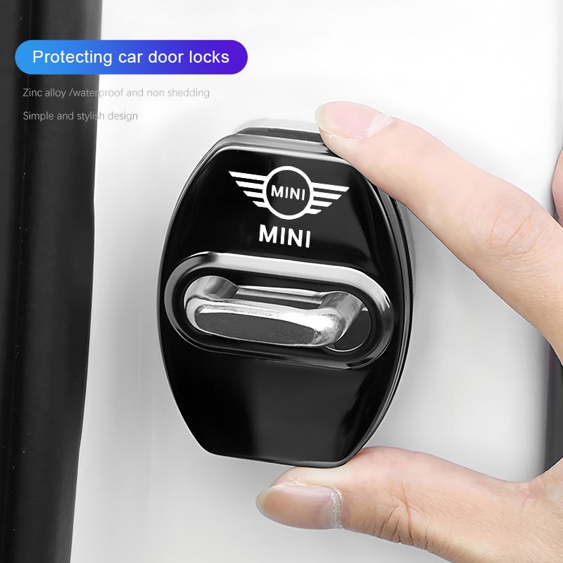 4pcs Car Door Lock Cover Antirust Protective Cap For MINI Cooper JCW Countryman Clubman Cabrio Paceman Coupe Roadster Clubvan