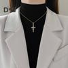 Женское ожерелье с подвеской-крестом в виде цифры восемь, регулируемая длина, полированный сплав, подарок на день рождения для девочек, украшение на шею для повседневных вечеринок