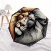 1pc Lion Face Artwork Umbrella - 8-Rib Automatic Open/Close, Fashionable Compact Umbrella for Outdoor Adventures yy250813189