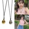 Irregular Bean Pendant Cord Necklace PU Leather Clavicle Chain Creative Sweater Chain Women