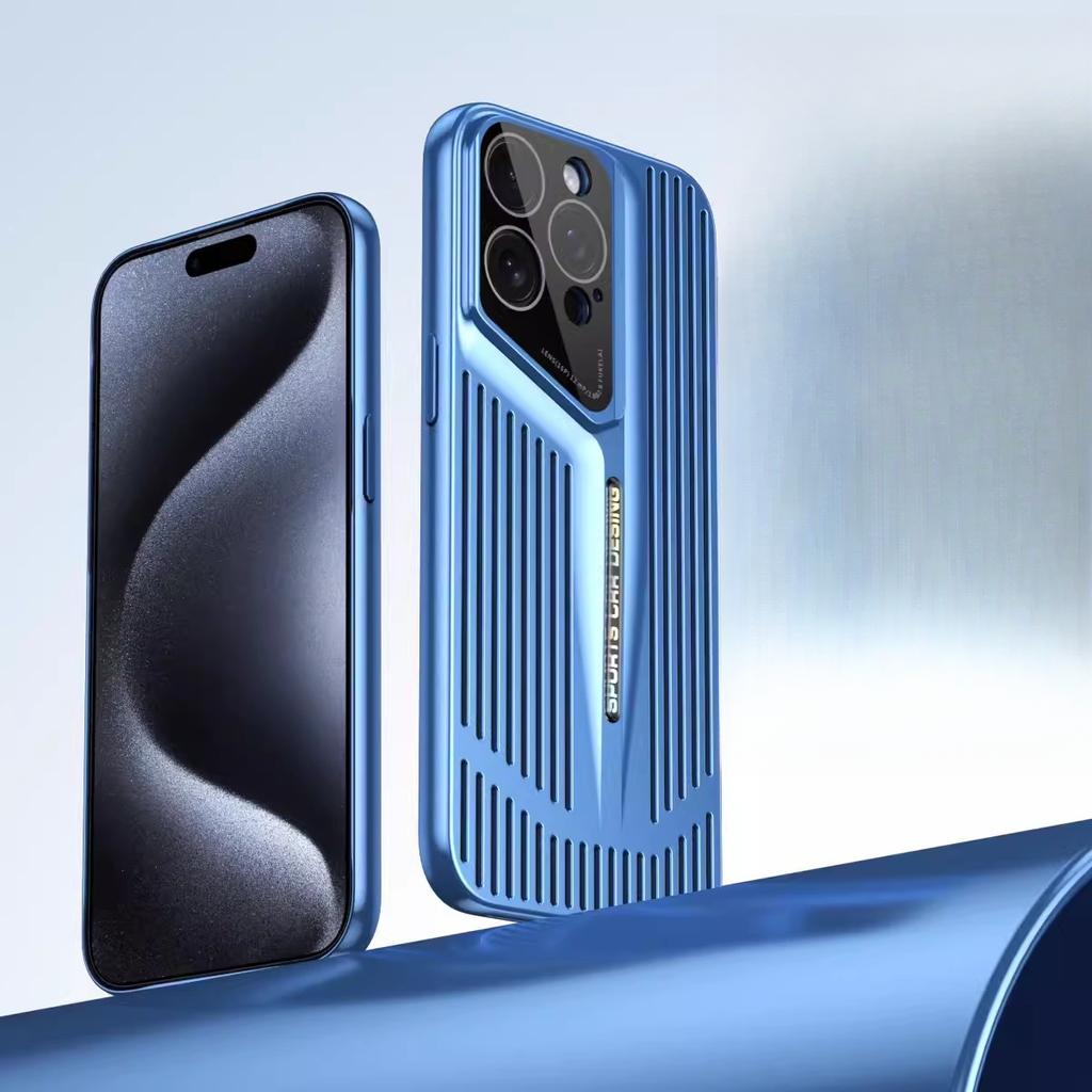 Подходит для Apple 16-лопастного дышащего чехла для телефона IPhone 15 с плёнкой для объектива 14proMax Охлаждающий 13 Защитный чехол