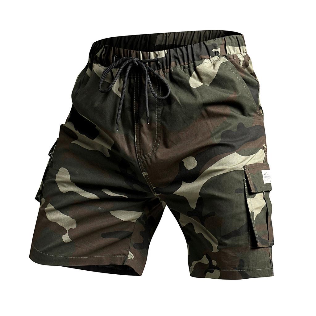 Men's Casual Shorts Al Cargo Shorts Male Hiking Fishing Five Point Camo Joggers Shorts