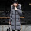 Winter Hooded Slim Fit Large Fur Collar Medium and Long Women's Cotton-padded Jacket Down Cotton-padded Jacket