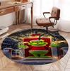 The Grinch Pattern Round Rug, Indoor/Outdoor Mat, for Picnic, Gameroom, Bedroom, Office, Living Room, Home Decor Carpet, Birthday Gift