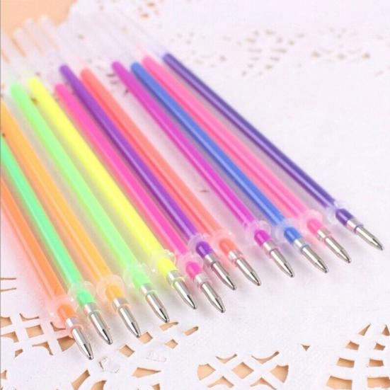 12/24/36/48/100Pcs Multicolor 1mm Writing Painting Gel Pen Replaceable Refills