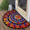 Front Door Mat Entrance Half Circle Rug Outside Entry Welcome Mat Doormat with Non Slip Rubber Backing for Front Door Entryway