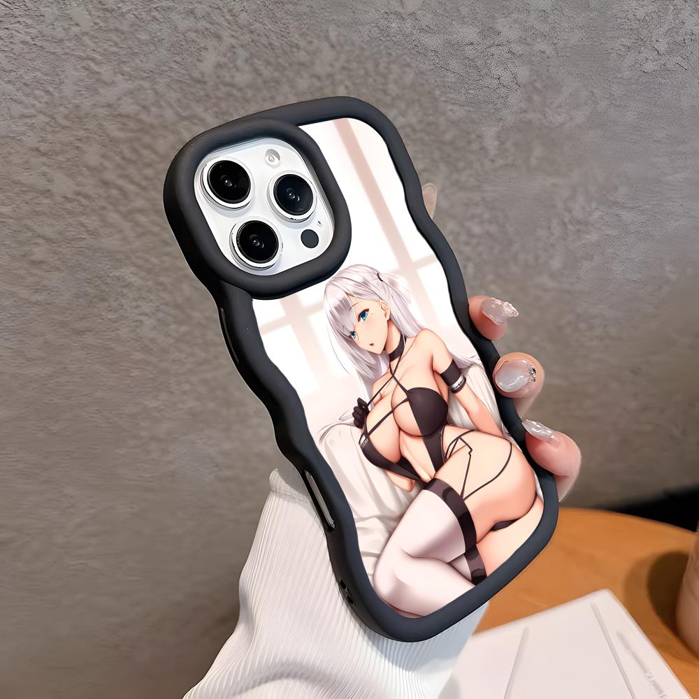 Чехол для телефона Azur Lane Shoukaku для iPhone 17 16 15 14 13 12 11 Air Pro Max Plus Черный Мягкий ТПУ Покрытие с Волнистым Краем