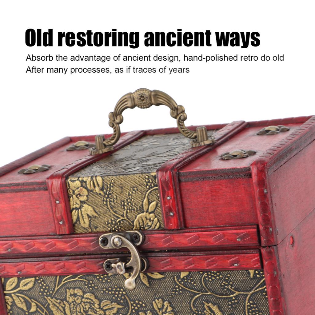 1Pc Jewelry Box Organizer Case Portable Wooden PU Jewelry Display Storage Case for Jewelry 18x13x12cm