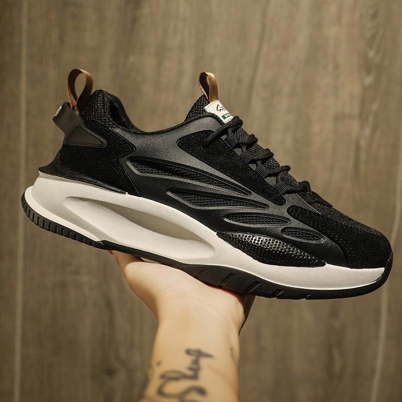 Мужская обувь 2024 года, новая весенняя спортивная обувь для активного отдыха, модная универсальная обувь в стиле ретро для пап, повседневная обувь на платформе, мужская