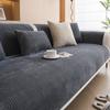 Corn Fleece Four Seasons Universal Sofa Cover Sofa Pad Solid Color Plaid Sofa Mat for Living Room Non-Slip L Shaped Couch Cushion