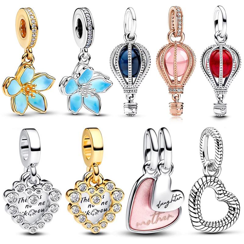 Новинка Подвеска-шарм в виде цветка Подходит для оригинального браслета, браслета-манжеты, ожерелья Для женщин Роскошные DIY украшения Вечеринка Фестиваль Подарок