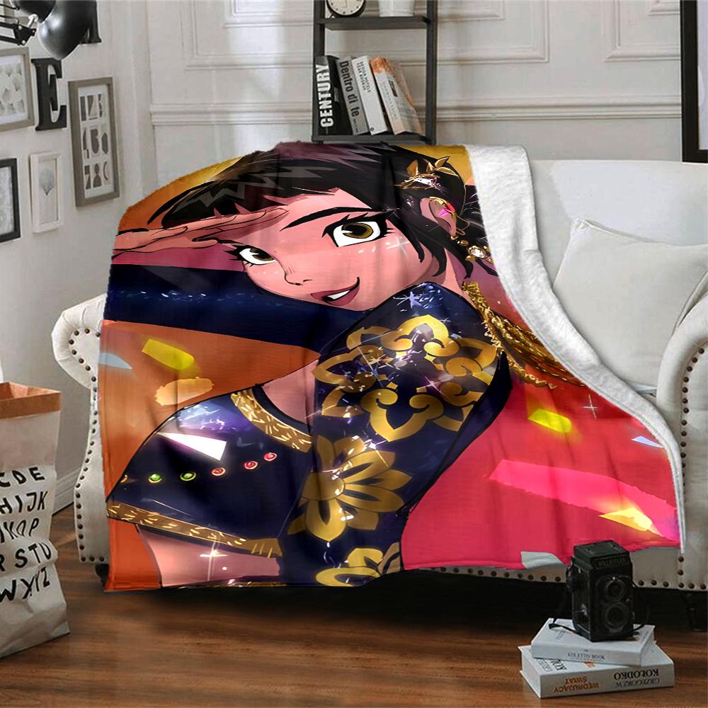 1pc KPop Demon Hunters ZOEY1 Blanket, Gift, for Men and Women, Soft Blanket, Good for Sofa Bed Couch Travel, Lightweight Flannel Blanket