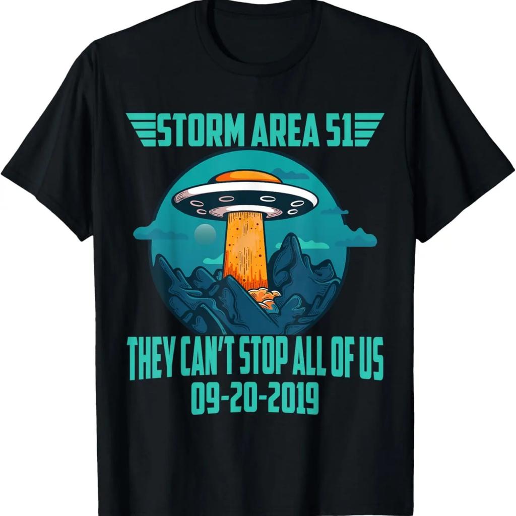 Storm Area 51 They Can't Stop All Of Us UFO Alien T-Shirt