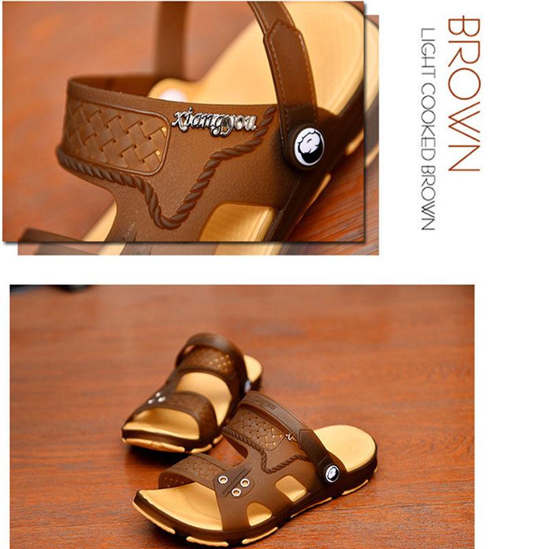 Men's Slippers Outdoor Sandals Open Toe Slippers Non-slip Bathroom Beach Sandals