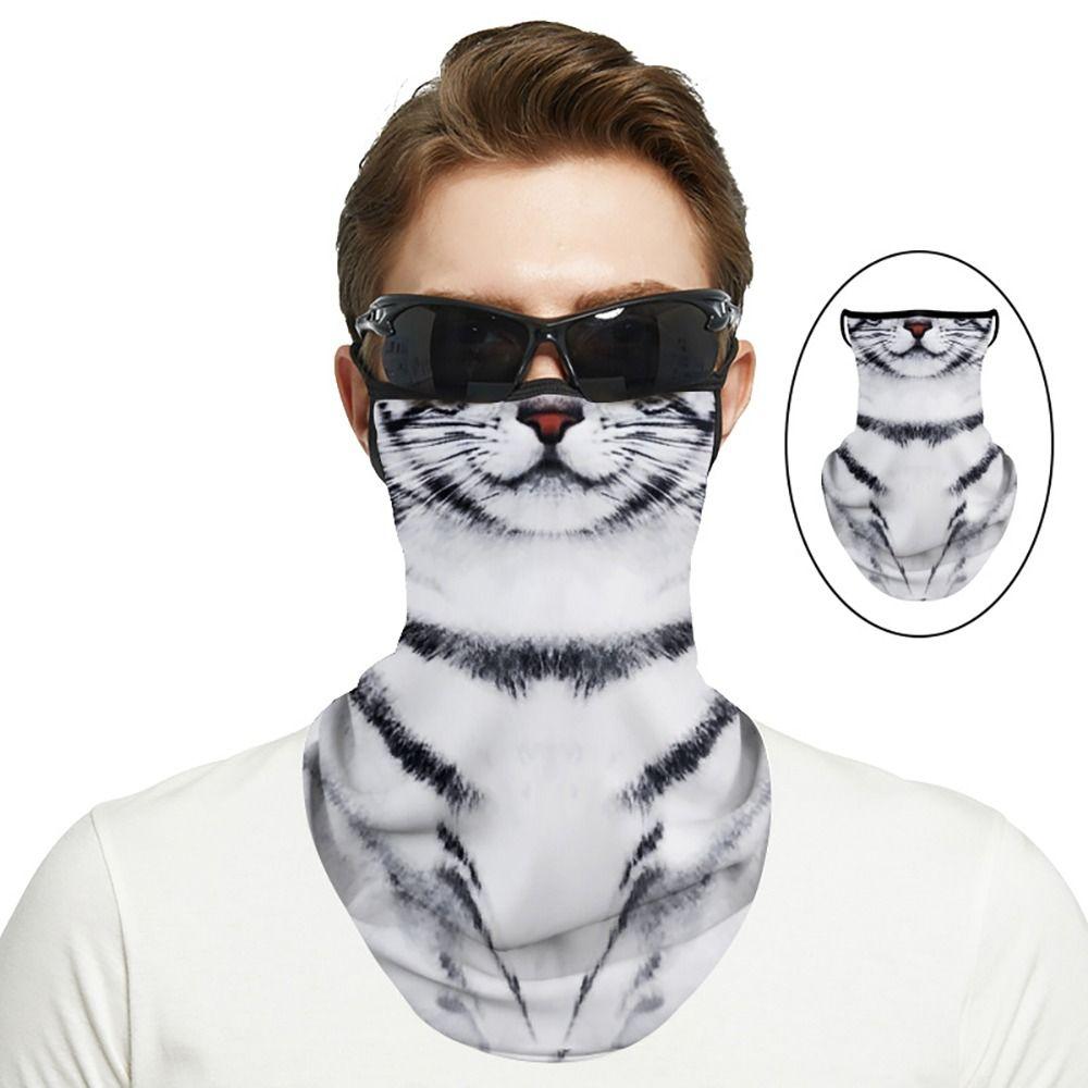 Hanging Ear Cool Face Scarf Elastic Cycling Balaclava Animal Face Cover Scarf Summer