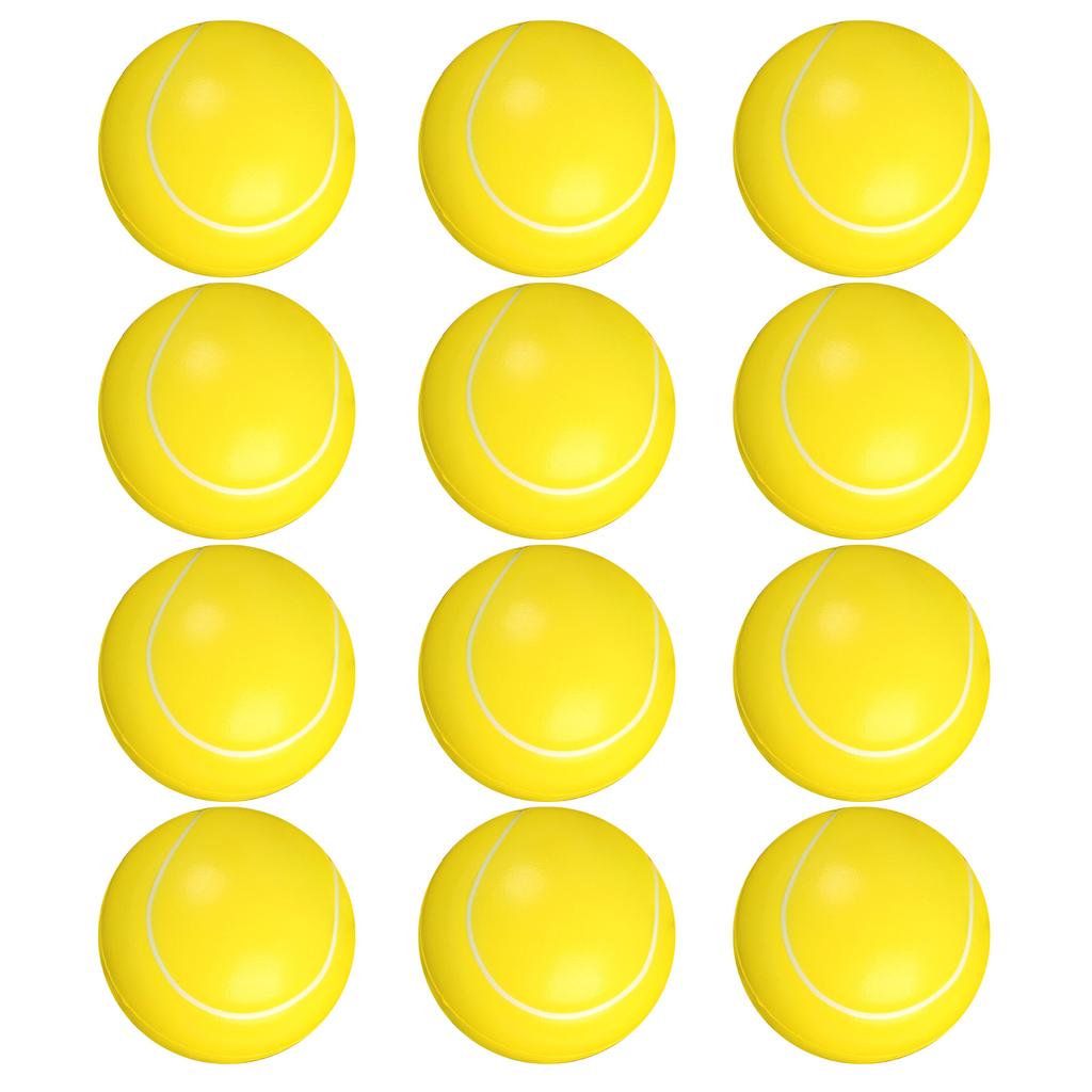 Набор из 12 мини-теннисных мячей из высокоэластичной пены, мягкий спортивный мяч для помещений и улицы для детей, набор мягких теннисных мячей из пены