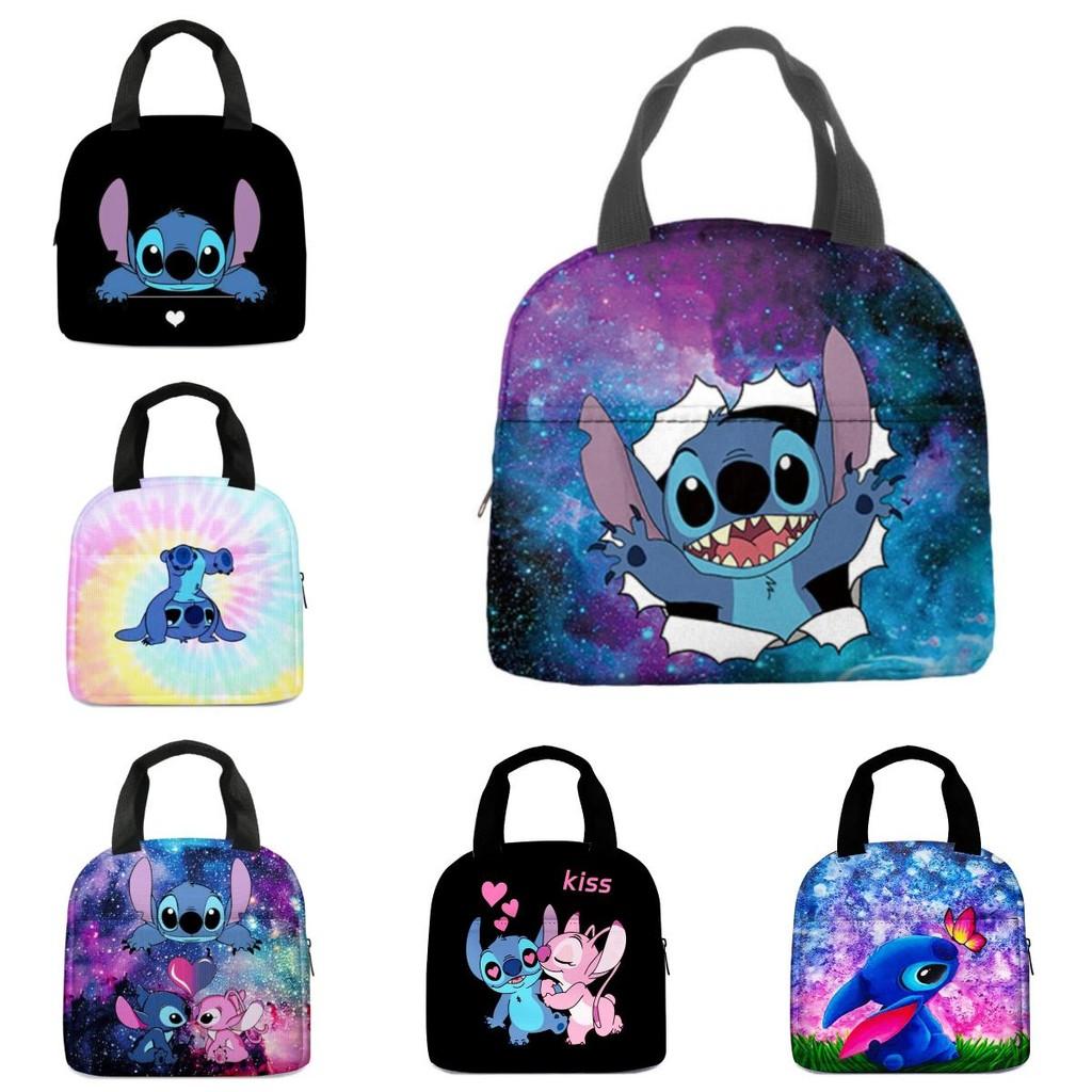 Portable Insulated Stitch Lunch Box With Durable Polyester Material Perfect For Kids And Students