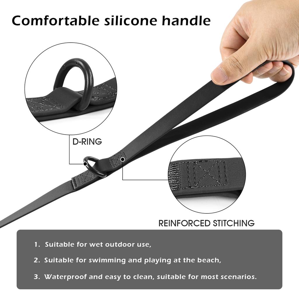 2M/3M/5M/10M PVC Long Dog Leash for Large Medium Dogs Waterproof Easy Clean Spiral Snap Ring Running Training Pet Lead