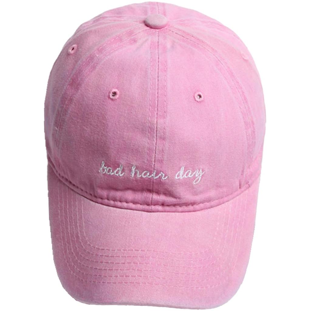 Hat Cap Cool Sports Casual Vintage Simple Men Women CZ522 [White Fang] (Pink)