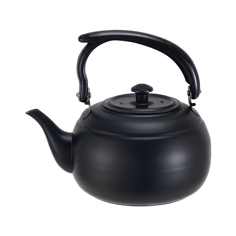 Утолщенный черный классический чайник из нержавеющей стали для ресторана и отеля, подходит для индукционных плит, маленький чайник для чайной церемонии.