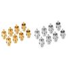 1/8 Pcs Gold/Rhodium Plated RCA Plug Caps RCA Shorting Plugs RCA Male Plugs RCA Dust Caps for Audio Speaker Subwoofer Amplifier