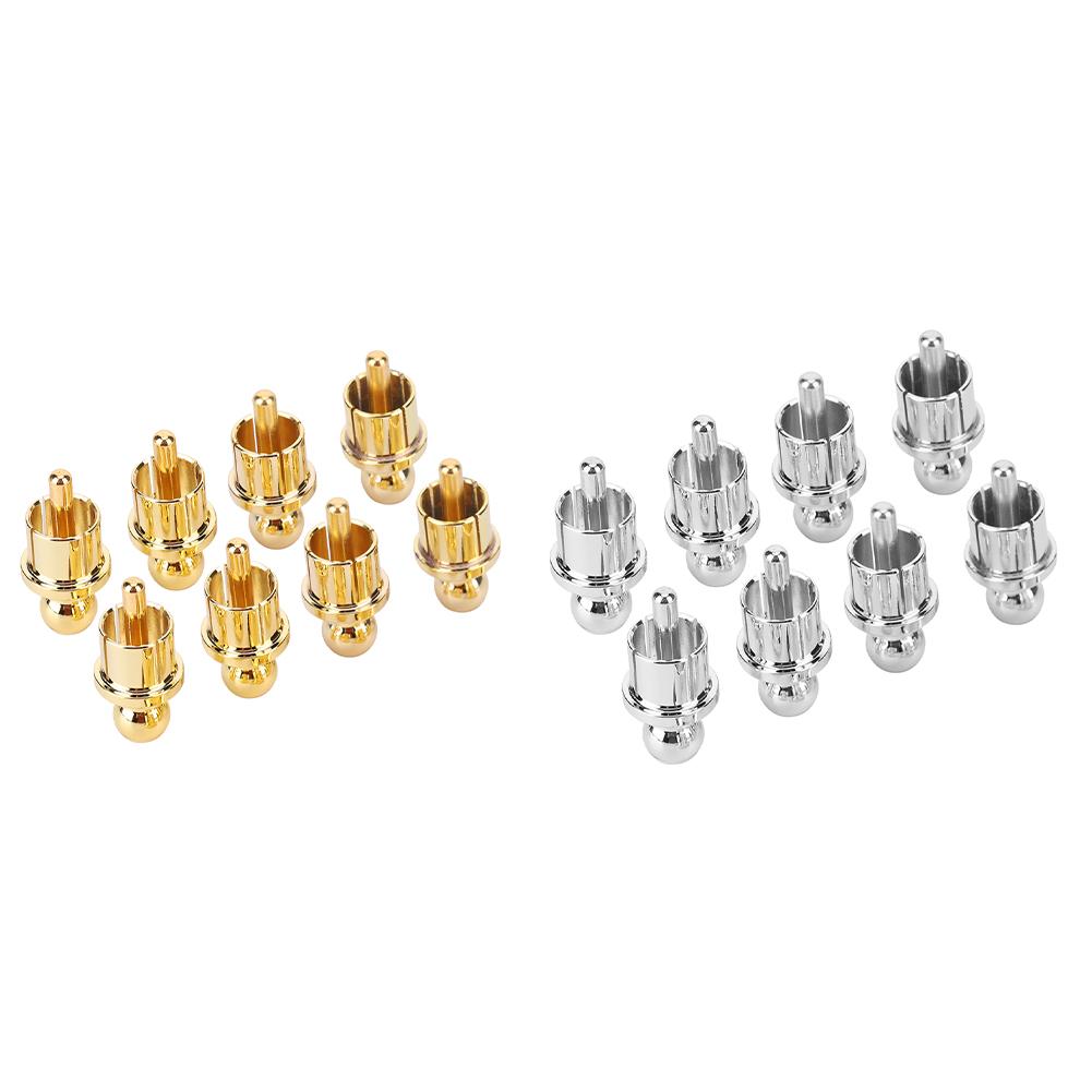 1/8 Pcs Gold/Rhodium Plated RCA Plug Caps RCA Shorting Plugs RCA Male Plugs RCA Dust Caps for Audio Speaker Subwoofer Amplifier