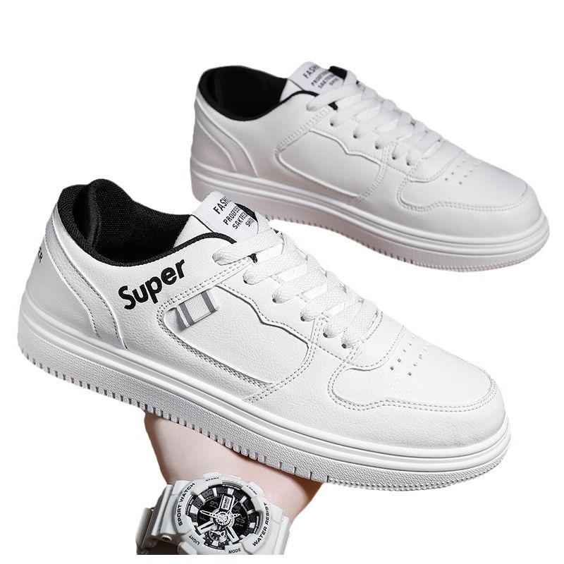 Белая обувь Мужская обувь Весна Универсальная Дышащая Спортивная Универсальная Модная обувь Мужская Модная обувь Повседневная обувь Мужская обувь