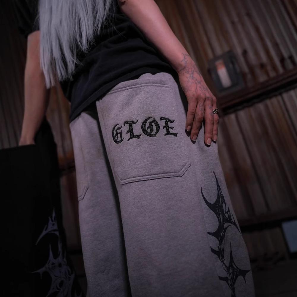 RogueWave Y2k Ретро Повседневные Брюки Харадзюку Готика Графический Принт Свободные Эластичная Талия Хлопок Прямые Брюки Мужские Женские Хип-Хоп Уличная Одежда