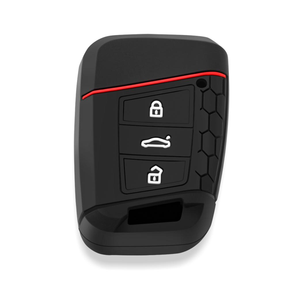 Силиконовый чехол-держатель для ключей для Skoda Octavia Kodiaq Karoq для Volkswagen VW Polo Passat B8 Tiguan 2 для чехла для ключа автомобиля Seat
