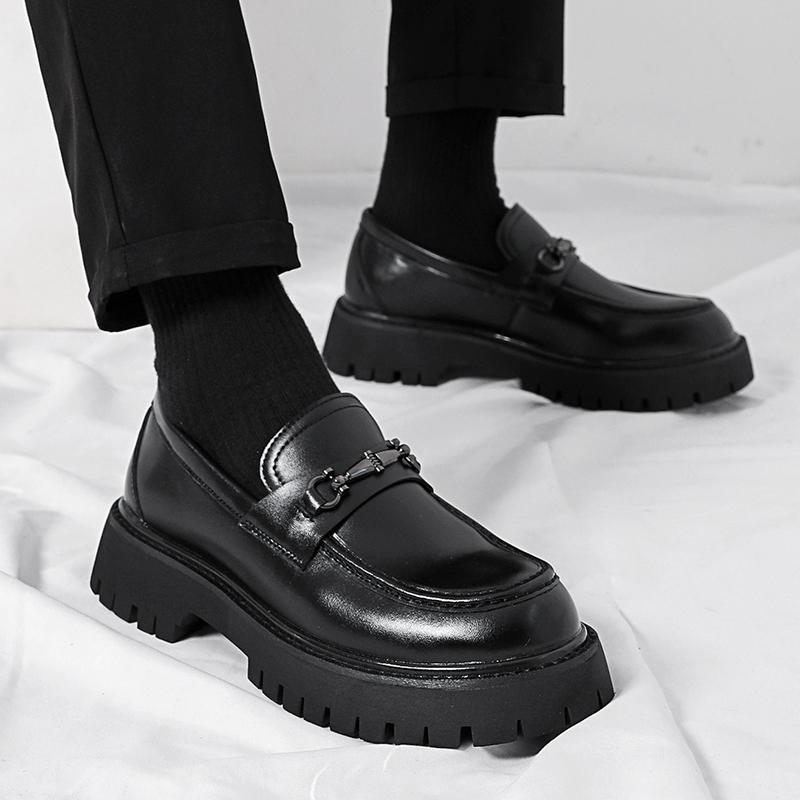 Thick Soled Black Men's Loafers New Designer Trend Styles Outdoor Fashion Party Daily Office Youth Hot Selling Shoes Plus Size