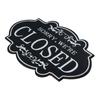 With Ring Hanging Sign Reversible Open and Closed Coffee Bar Business Sign Shop
