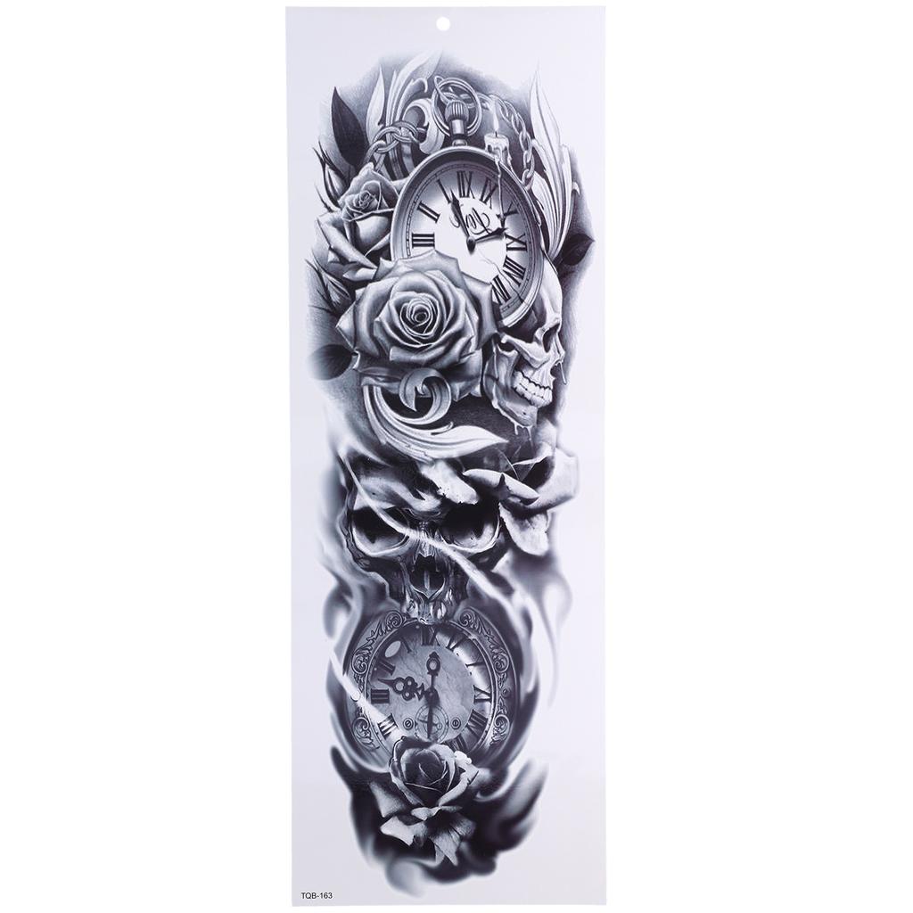 6pcs Full Arm Tattoo Sticker Temporary Waterproof Fake Tattoos Stickers for Women Men