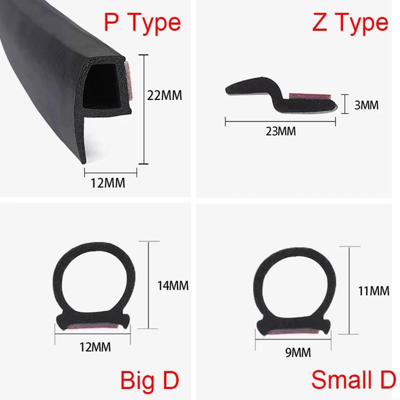 Резиновые уплотнители для дверей автомобиля ZPD-образная отделка, шумоизоляция, уплотнительная прокладка типа ZPD, резиновые полоски для автомобильных аксессуаров