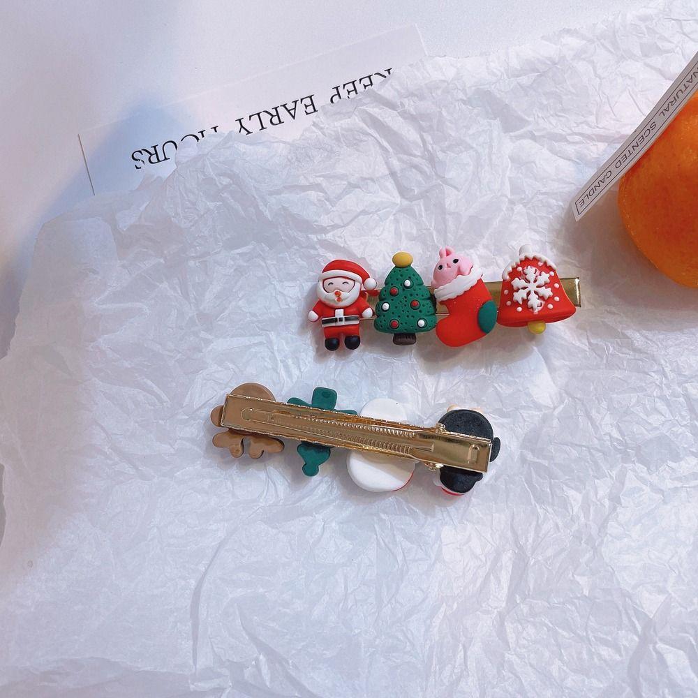 Baby Children Kids Gifts Santa Claus Hairpin Elk Headwear Hair Accessories Christmas Hair Clip