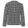 G·TENNA Women's Black and White Plaid Short Jacket