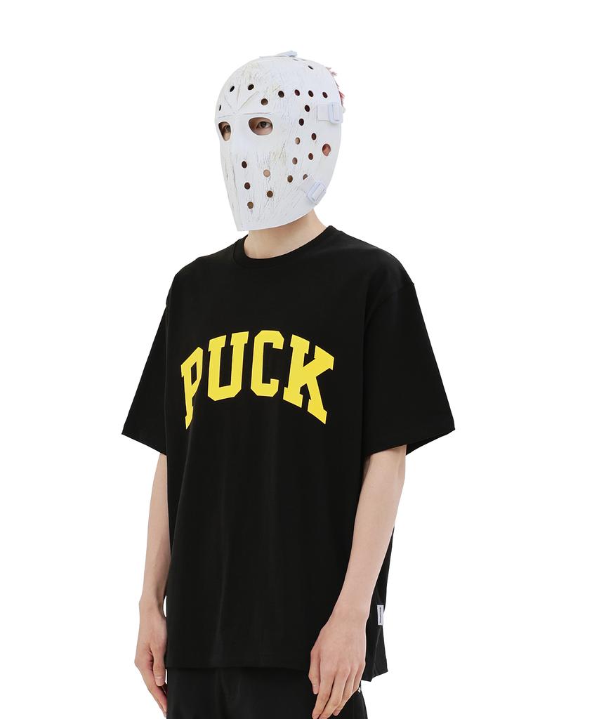 WHATHEPUCK Футболка с логотипом Puck Черная/Желтая