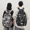 Graffiti Print Backpack Men Large Capacity Computer Backpack Student Schoolbag
