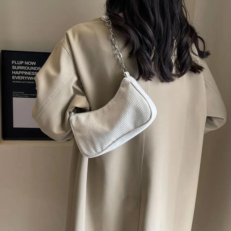 Бархатная женская сумка через плечо повседневная сумка-цепочка женственная личность корейская версия модная