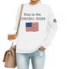 Women's Casual Fashion Round Neck Long Sleeve  Printed Sweatshirt