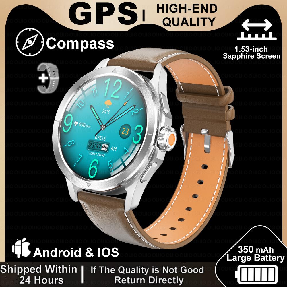 2025 Новые умные часы S4 Ultra Outdoor Sports для мужчин 1,53 дюйма AMOLED NFC GPS компас пульсометр водонепроницаемые BT вызов умные часы