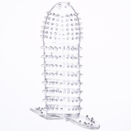 Yousheng Силиконовый Шипованный Ребристый Прозрачный Презерватив Рукав для Удлинения Пениса Игрушка для Взрослых