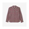 Men S Medium Check Cotton Twill Shirt [red]