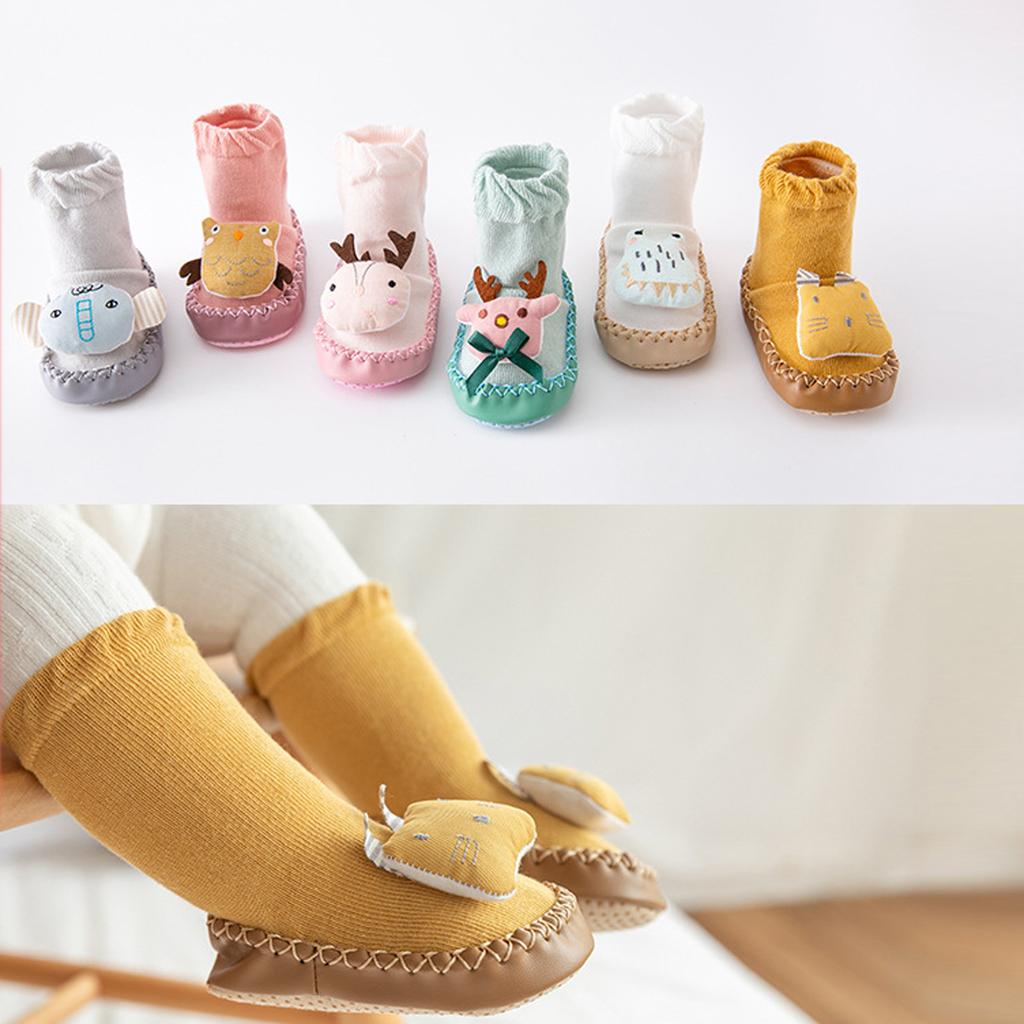 Newborn Baby Cartoon Newborn Baby Girls Boys Anti-Slip Socks Slipper Shoes Boots