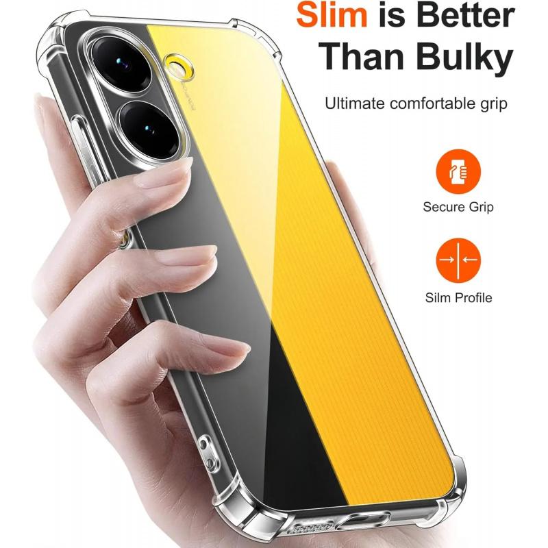 Для Xiaomi POCO X8 Pro X8Pro Max X8ProMax Trubo 5 Усиленные Углы Прозрачный Мягкий ТПУ Защита Камеры Задняя Крышка Чехла для Телефона