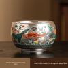 Auspicious Dragon Gilded Silver Ceramic Kung Fu Master Tea Cup (Dragon Year Edition)
