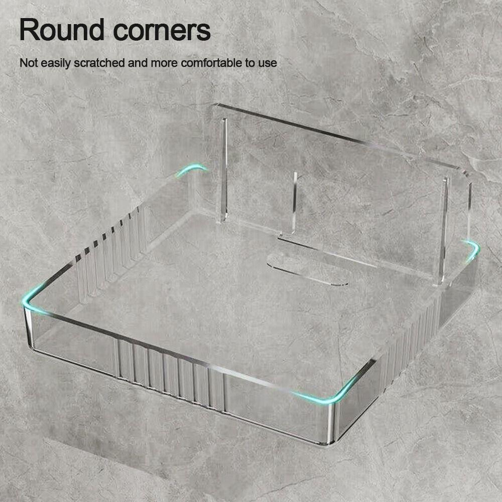 2pcs Punch Free Storage Shelf Wall Mounted Space-saving Camera Storage Rack Detachable Closet Organizer