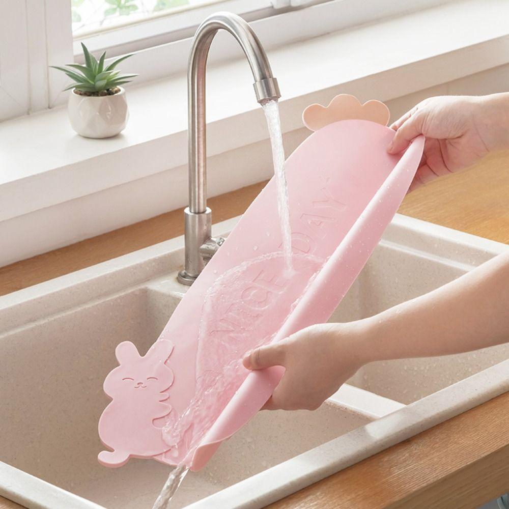 Silicone Kitchen Water Baffle Soft Anti-splash Sink Splash Guard Reusable Practical Water Blocking Board Splash Protector